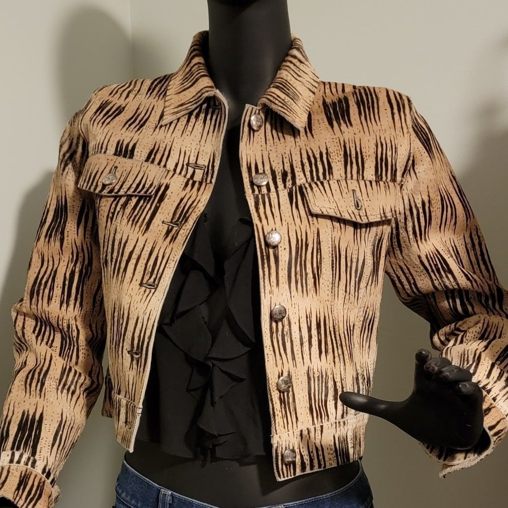 NWT Vintage FENDI SELLERIA Pony Hair Jungle Jacket